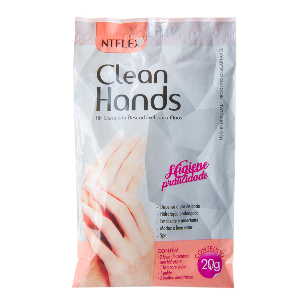 CLEAN HANDS – KIT COMPLETO DESCARTAVEL P/MÃOS NTFLEX